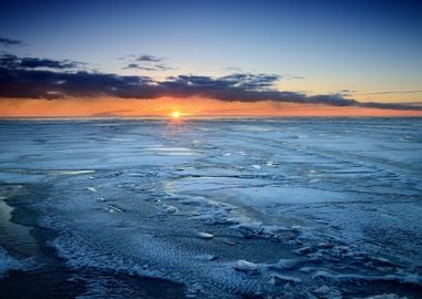 Colorful Sunset At The Sno