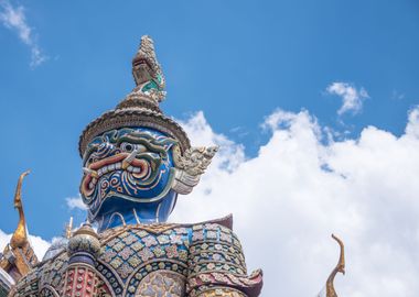 Close up Giant in temple