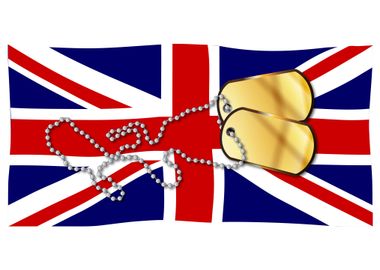 Union Jack And Dog Tag