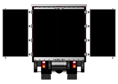 Open Lorry Rear Doors