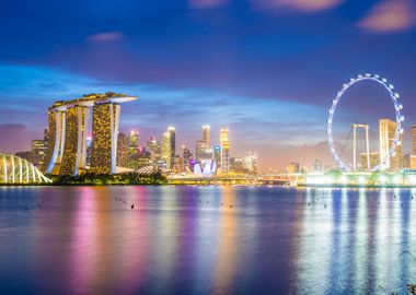 Singapore Skyline by night