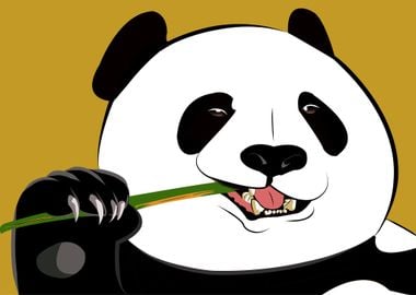 Panda eating bamboo