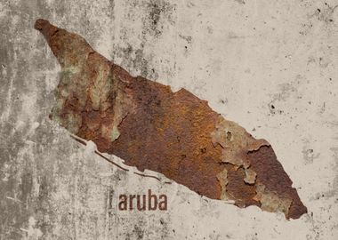 Aruba Map Rusty Cement