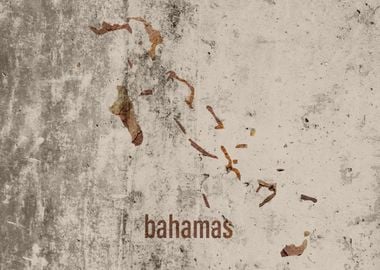 Bahamas Map Rusty Cement