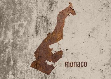 Monaco Map Rusty Cement