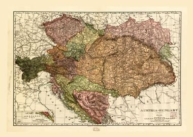 Austria Hungary Map 1906