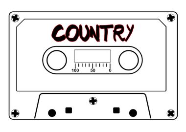 Country Music Tape Cassett