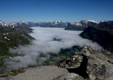 above the clouds