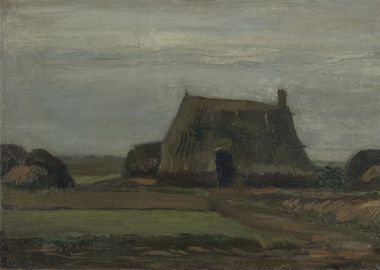 Farmhouse with Peat Stacks