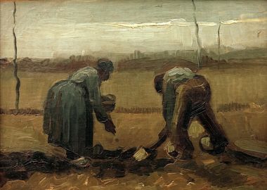 Peasants Planting Potatoes