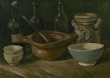 Still Life with Three Bott