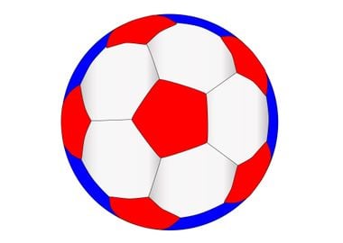 Red White And Blue Footbal