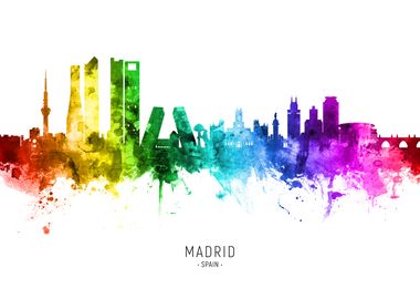 Madrid Spain Skyline