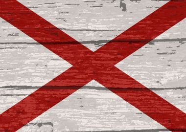 Alabama State Flag Timber