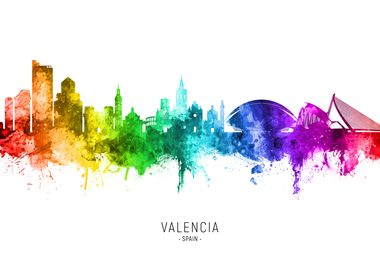 Valencia Spain Skyline