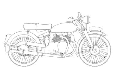 Motor Cycle Outline