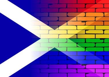 Gay Rainbow Scotland Flag