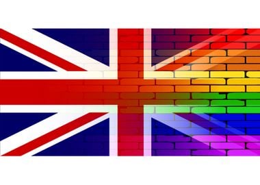 Gay Rainbow Union Jack