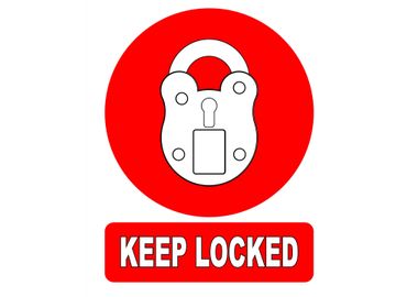 Keep Locked Padlock Sign