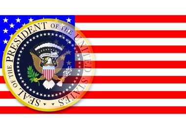 Presidential Seal On Flag