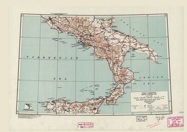 Southern Italy Map 1943