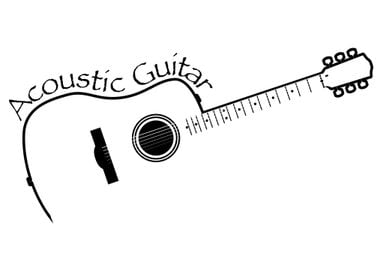 Acoustic Guitar Copy Space