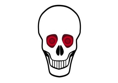 Red Eye Skull Silhouette