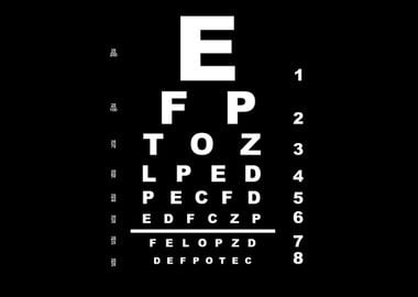 Inverted Eye Test Chart