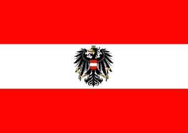 Austrian Coat of Arms Flag