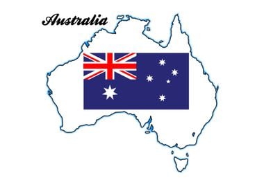 Australia Map and Flag