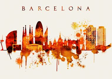 Barcelona Spain Skyline