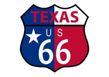 Route 66 Texas sign