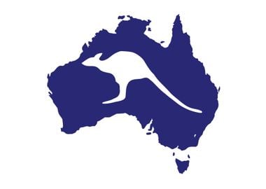 Australia Map With Kangaro