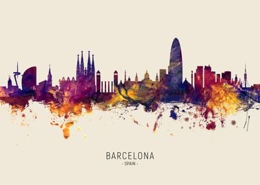 Barcelona Skyline Spain