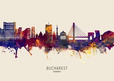 Bucharest Skyline Romania