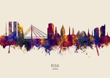 Riga Skyline Latvia