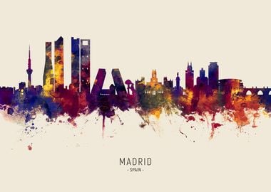 Madrid Skyline Spain