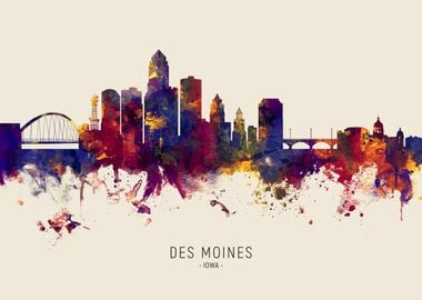 Des Moines Skyline Iowa