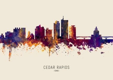 Cedar Rapids Skyline Iowa