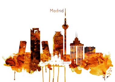 Madrid Spain Skyline