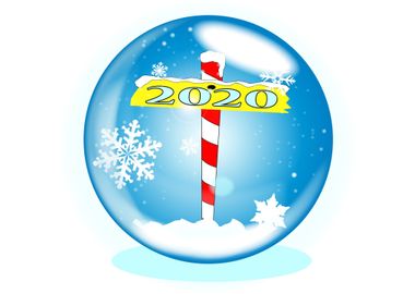 North Pole Winter Globe