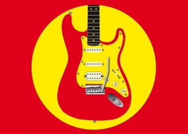 Red Guitar Icon