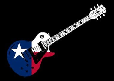 Electric Guitar Texas Flag