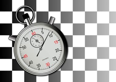 Chequered Flag Stop Watch