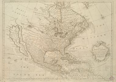 North America Vintage Map