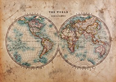 World Map Mid 1800s