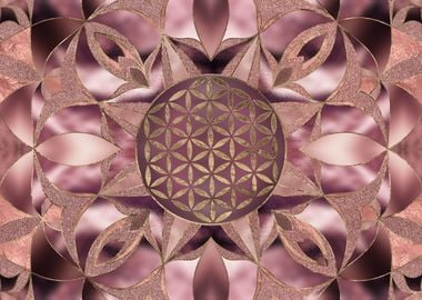 Flower of Life Rose Gold