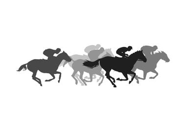 Horse Racing Large Art