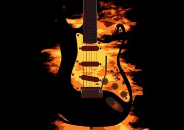 Burning Guitar