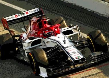 Kimi Raikkonen in the pits